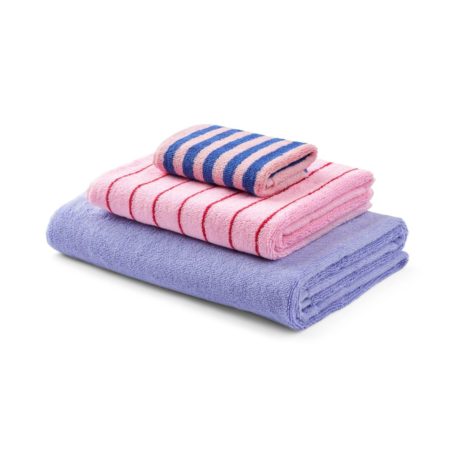 3 stk håndklæde sampak - Lavender Blue/Baby Pink & Ski Patrol/Dazzling Blue & Rose